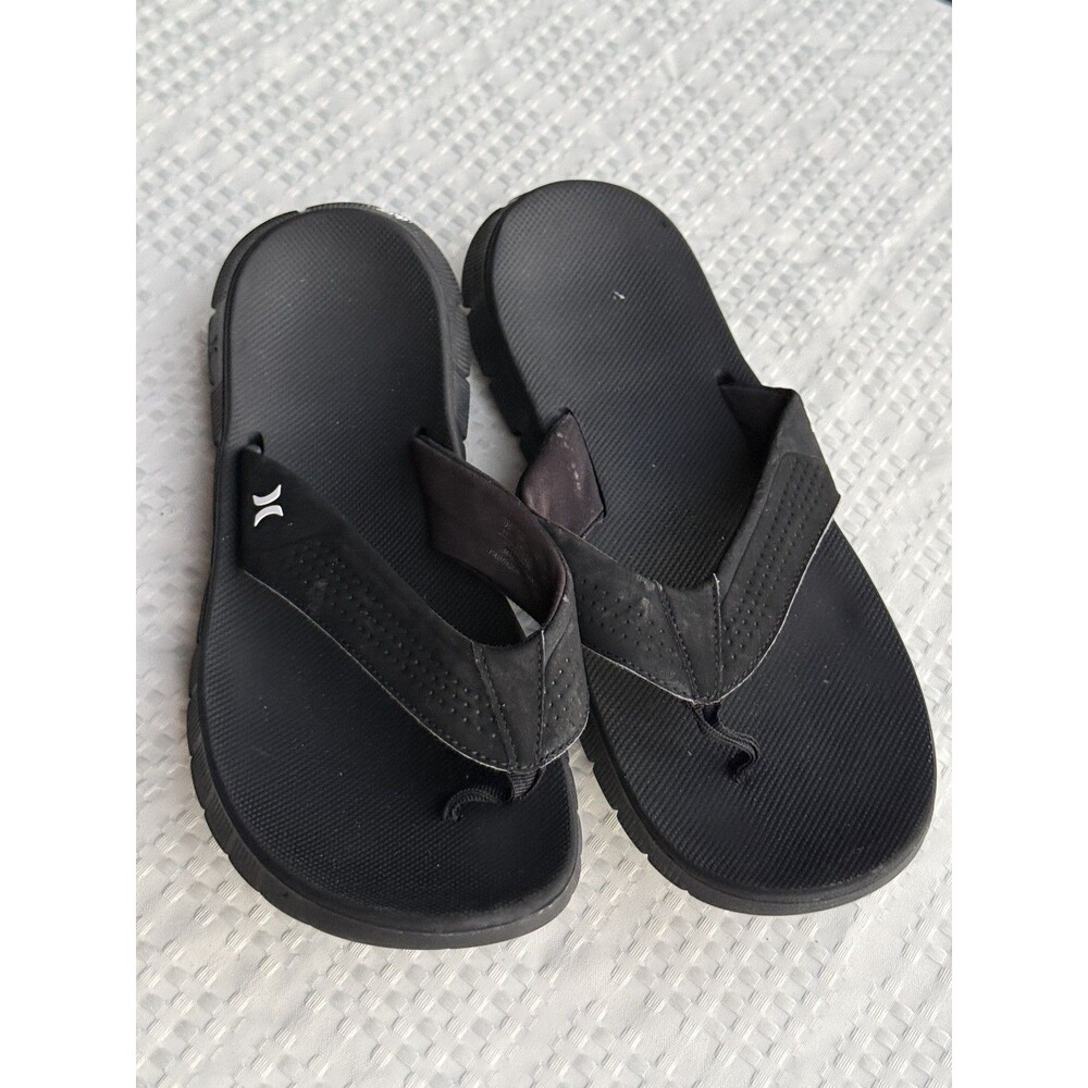 Hurley Men's Black Flip Flop Sandals Size 13 Thong Beach Pool
